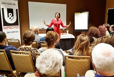 Jodi Low, founder & CEO of U & Improved leadership development company, conducts her Empowerment Series workshop
